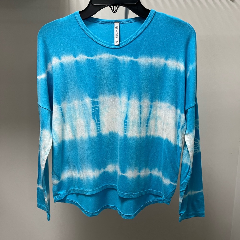 Gypsy Daisy, Girls’ Ocean Blue Tie-Dye Shirt, Sized 6X